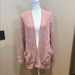 American Eagle Outfitters Blush Cable Knit Cardigan